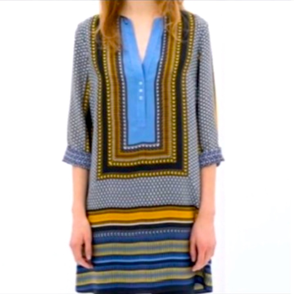 ZARA scarf print Morocco casual tunic dress. Size L.